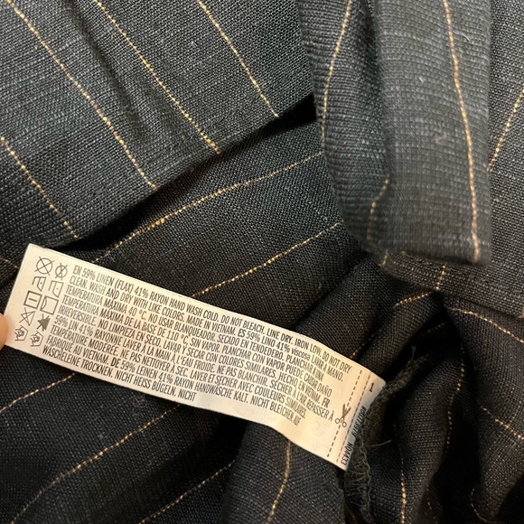 Forever 21 Linen Belted Pinstripe Summer Dress - Picture 7 of 8